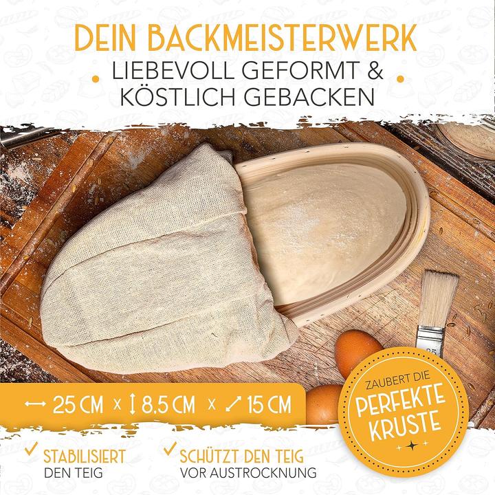 Actual product image Krustenzauber Gärkörbchen Set für Brotbacken