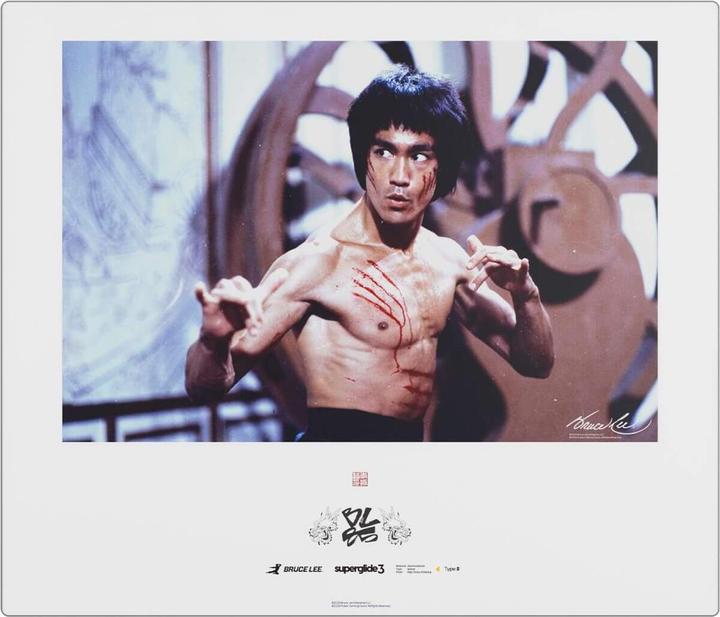 Actual product image Pulsar Superglide glas musemåtte v3 XL (Bruce Lee 85th Ed Billede) Forbedret overfladetekstur gi... (XL)