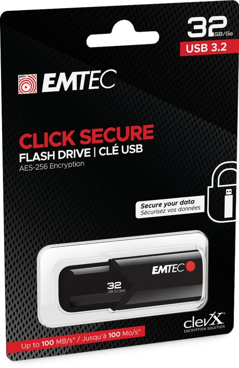 Actual product image Emtec B120 Click Secure (32 GB, USB-A)