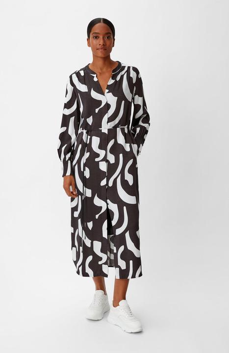 Image du produit Comma Kleid Twill-Kleid mit Stoffgürtel (38)
