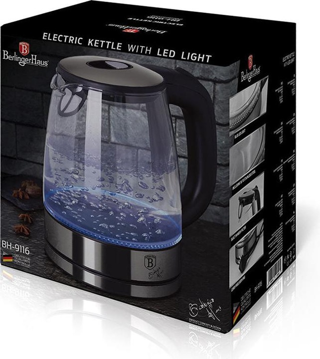 Productafbeelding BerlingerHaus Waterkoker Glas 1.7L Chroomstaal (1.70 l)