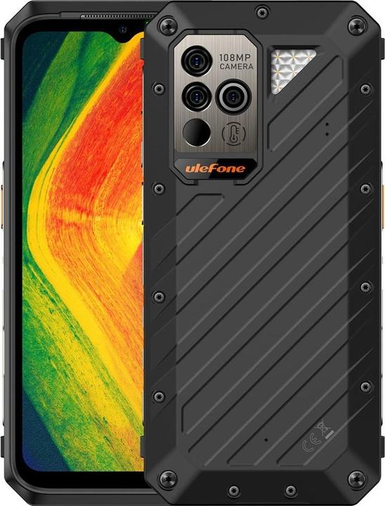 Ulefone Smartphone Power Armor 18 Ultra 5G 12GB/512GB (schwarz) ohne Ladegerät (512 GB, Black, 6.57", Dual SIM, 5G)
