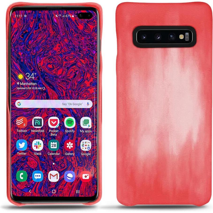 Noreve Lederschutzhülle (Samsung Galaxy S10 5G), Smartphone Hülle, Rosa