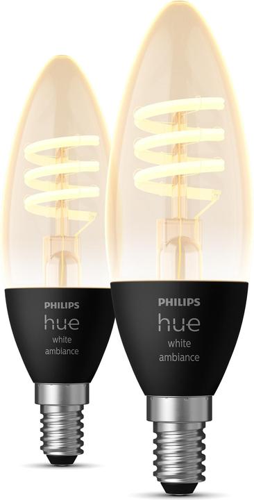 Philips Hue Filament Ambiance blanche (E14, 350 lm, 2x)