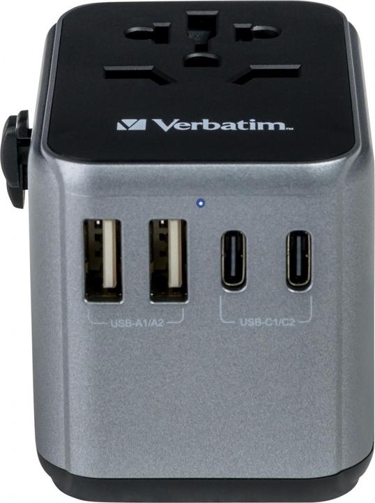Productafbeelding Verbatim Universele Reisadapter met 1 x USB-C PD 30W & QC 3.0 / 2 x USB-C / 2 x USB-A