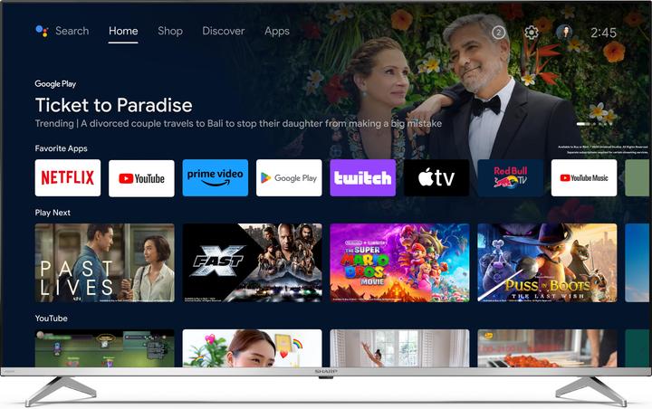 Actual product image Sharp TV 55FP1EA 55, 3840 x 2160 (Ultra HD 4K), QLED (55", LED, 4K, 2023)