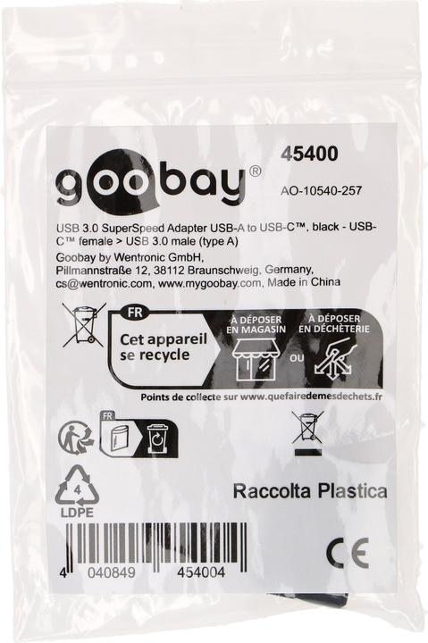 Actual product image Goobay USB A 3.0 to USB-C (USB-C, USB 3.0, 3.80 cm)