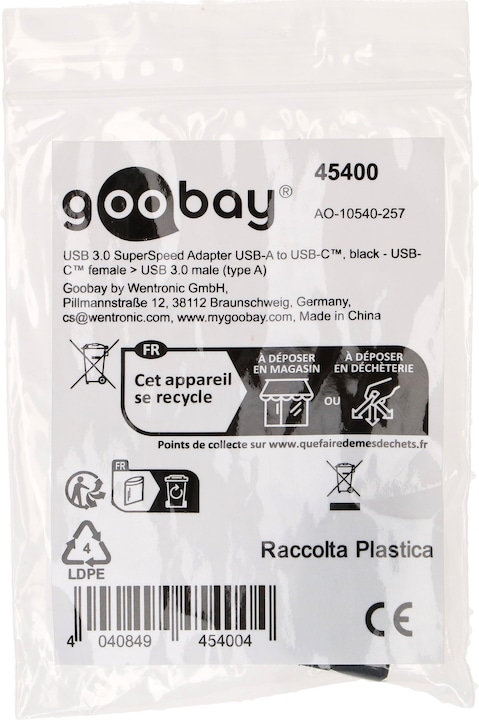 Produktbild Goobay USB-A auf USB-C Adapter USB 3.0 (USB Typ-C, 3.80 cm)