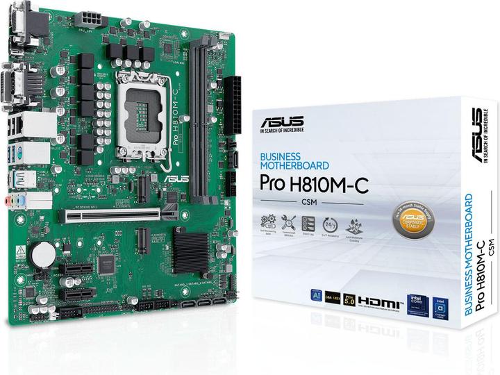 Actual product image ASUS PRO H810M-C-CSM (LGA 1851, Intel H810, mATX)