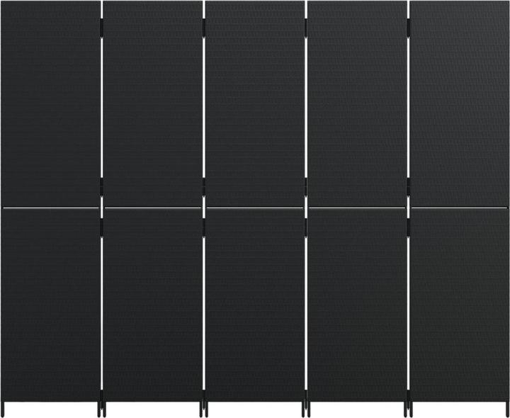 Immagine prodotto vidaXL Paravento 5 pezzi in poly rattan nero,Colore: Nero,Materiale