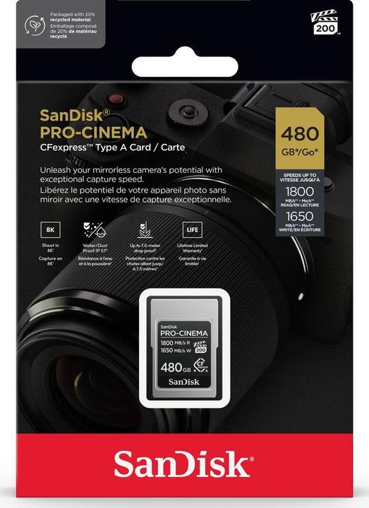 Actual product image SANDISK PRO-CINEMA CFexpress (480 GB, CFexpress type A)