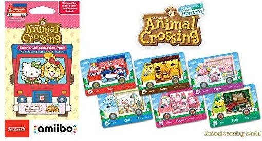 Actual product image Nintendo amiibo cards 6 pcs. Animal Crossing New Leaf + Sanrio (Wii U, Switch, 3DS)