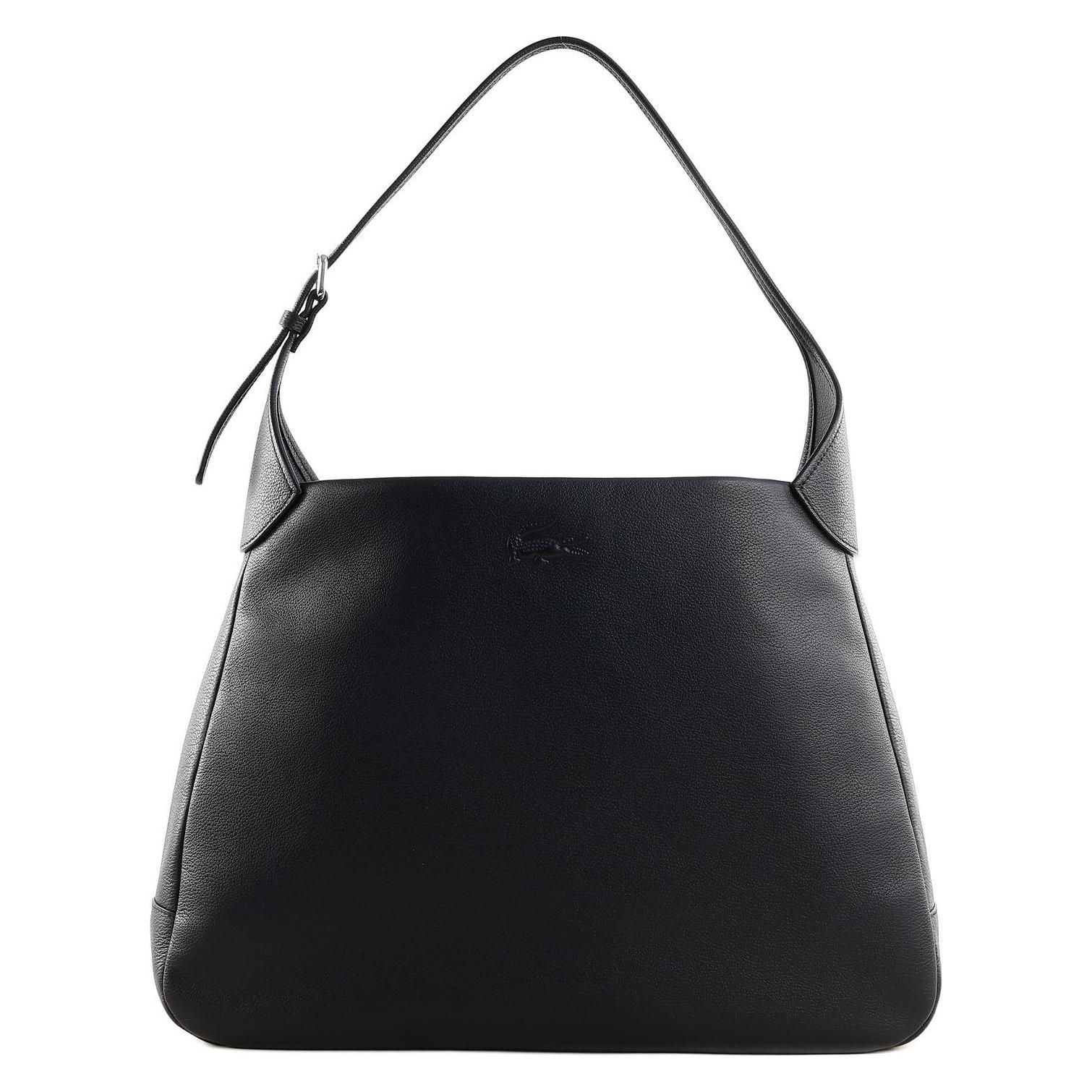 Lacoste, Damen, Handtasche, City Court Hobo Bag, Schwarz