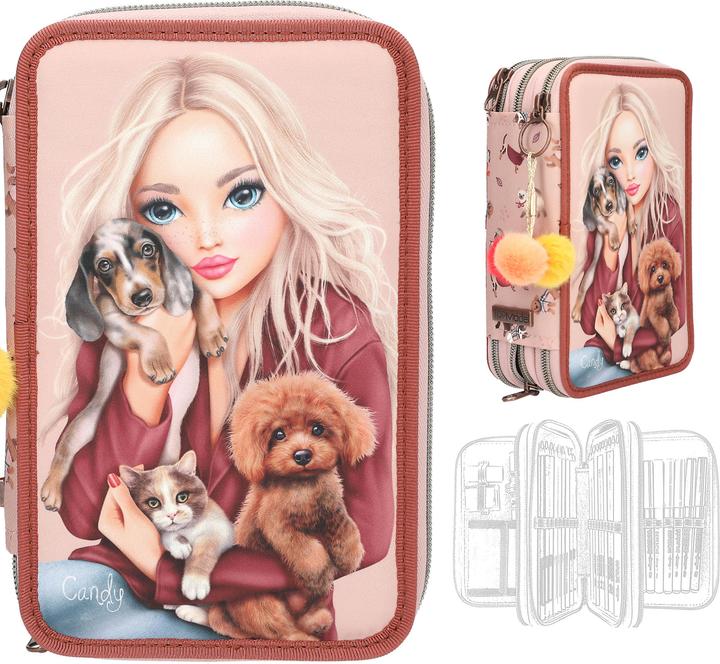 Produktbild Top Model TOPModel - Triple Pencil Case FUR EVER FRIENDS - Powdery Pink and Copper
