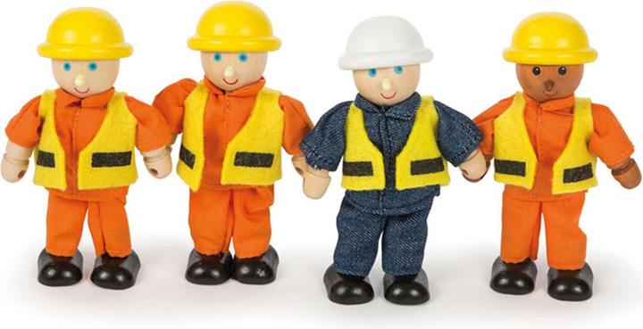Actual product image Bigjigs Wooden doll house dolls construction worker
