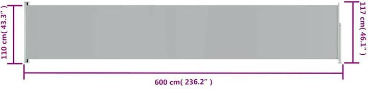 Produktbild vidaXL Seitenmarkise (6 m)