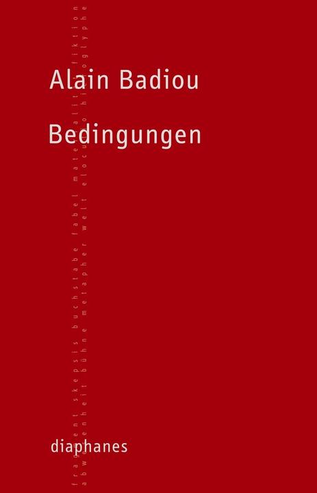Produktbild Bedingungen (Deutsch, Alain Badiou, 2011)