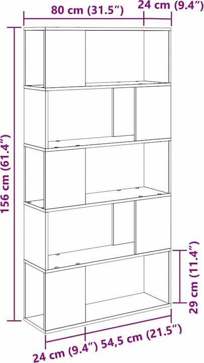 Immagine prodotto vidaXL Unterhaltungszentrum (80 x 24 x 155 cm)