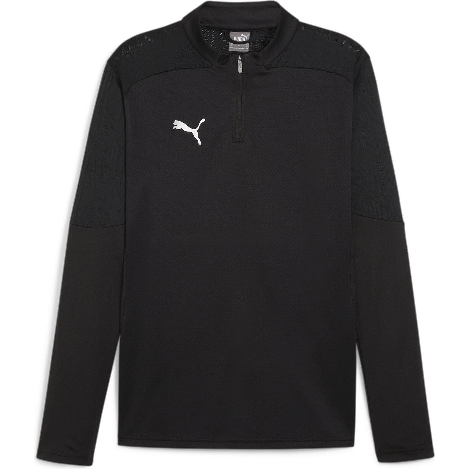 Puma, Herren, Laufjacke, teamFINAL Training 1/4 Zip Top (L), Schwarz, L