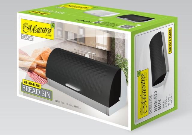 Image du produit Maestro Boîte à pain noire MR-1676