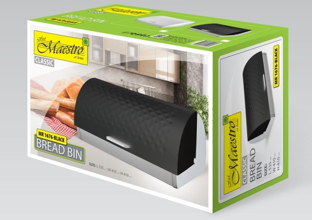 Actual product image Maestro Bread Bin black MR-1676