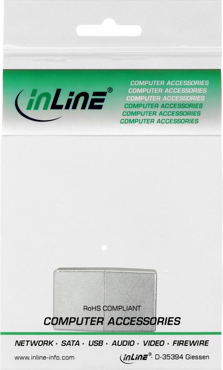 Produktbild Aquatuning Patchkabelkupplung 2x RJ45 Buchse geschirmt (S/UTP, CAT5e, 2 m)