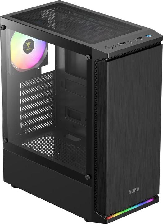Actual product image Gamdias Boitier Moyen Tour ATX Aura GC8 RGB avec panneau vitré (Noir) (ATX, mATX, Mini-ITX)