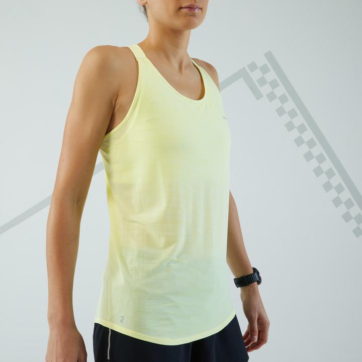 Produktbild Kiprun Lauf-Tanktop Damen nahtlos - Run 500 Comfort gelb (M)