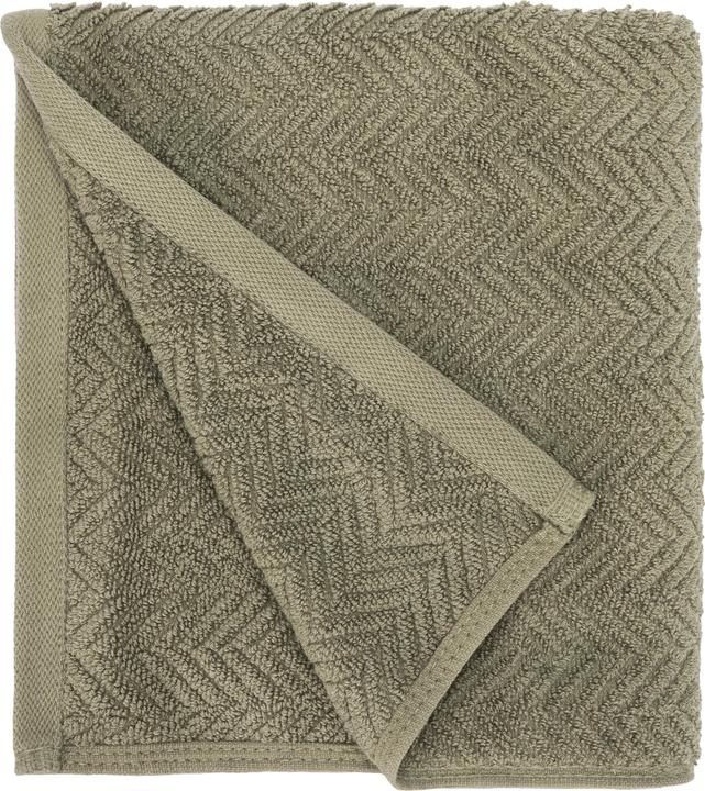 Actual product image Domoletti Towel bathrooms VISBY, olive green, 50 x 90 cm (50 x 90 cm)