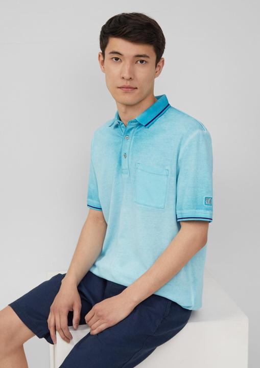 Produktbild S.Oliver Polo-Shirt Piqué-Poloshirt mit Waschung und Brusttasche (XL)