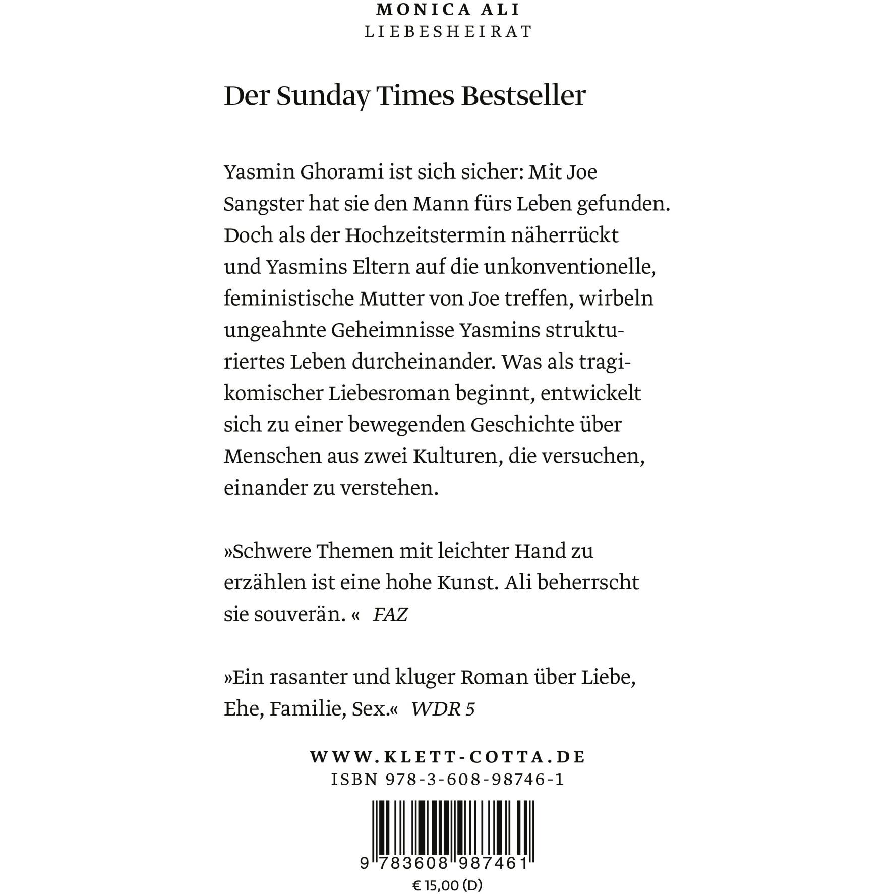 Thumbnail - Liebesheirat, Belletristik von Dorothee Merkel, Monica Ali