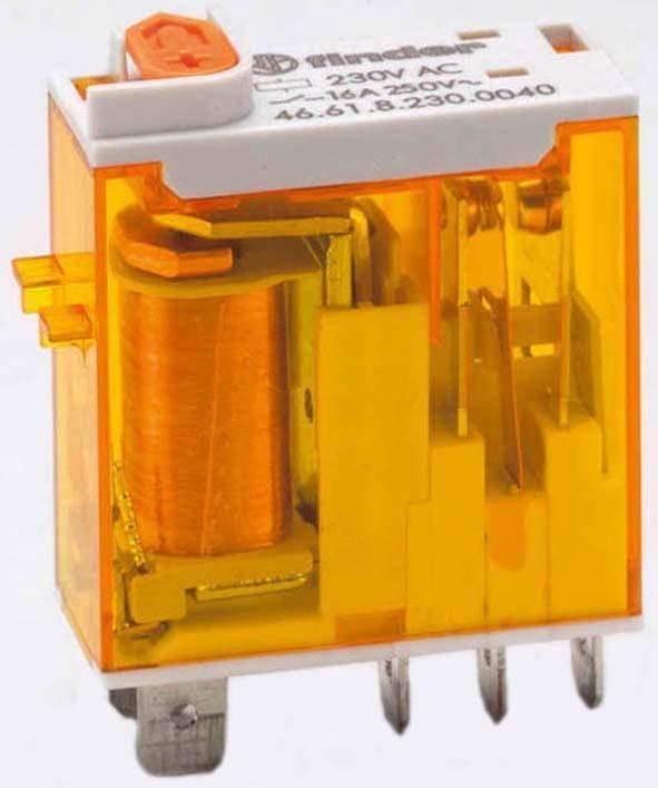 Actual product image Finder Plug in relay w/ LED, 16A, 24Vac, SPDT