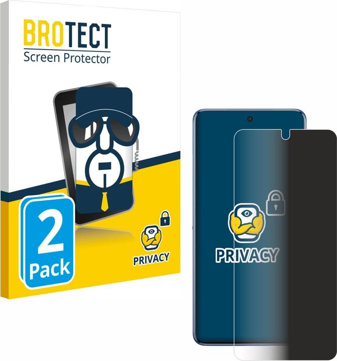 Produktbild BROTECT Sichtschutzfolie für Vivo V60 Anti-Spy Privacy Folie Blaulicht-Schutz (2 Stück, LG V60 ThinQ 5G)