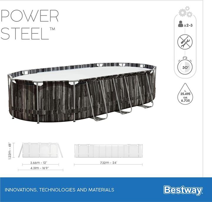 Actual product image Bestway Power Steel (732 x 366 x 122cm)