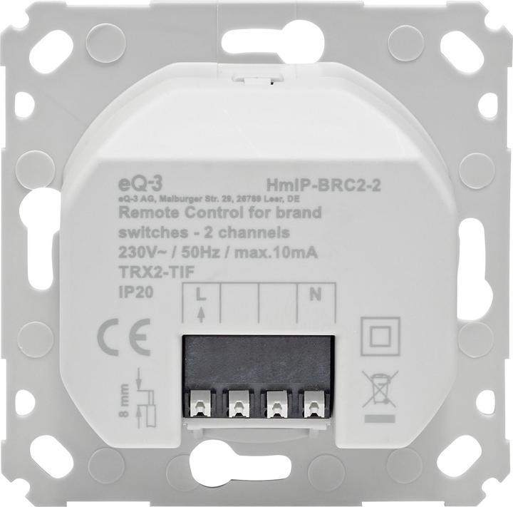 Produktbild Homematic IP HmIP Wandtaster– 2-fach,HmIP-BRC2-2