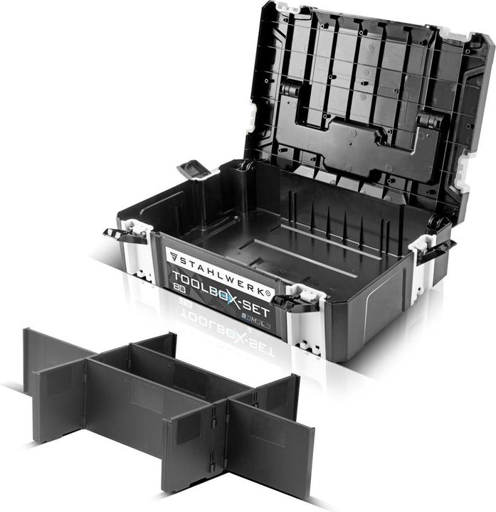 Actual product image Stahlwerk Toolbox with inner compartment size S 443 x 310 x 128 mm stackable system box (1 Piece)