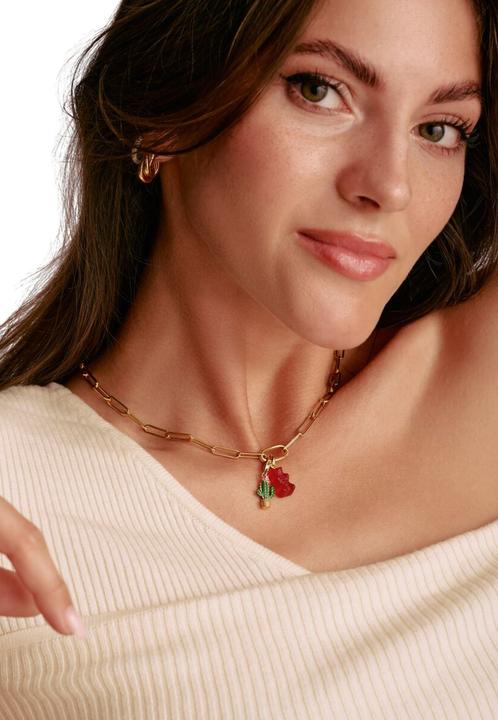 Image du produit Thomas Sabo Charm-Goldbären-Anhänger in Rot Connect vergoldet (Argent Sterling)