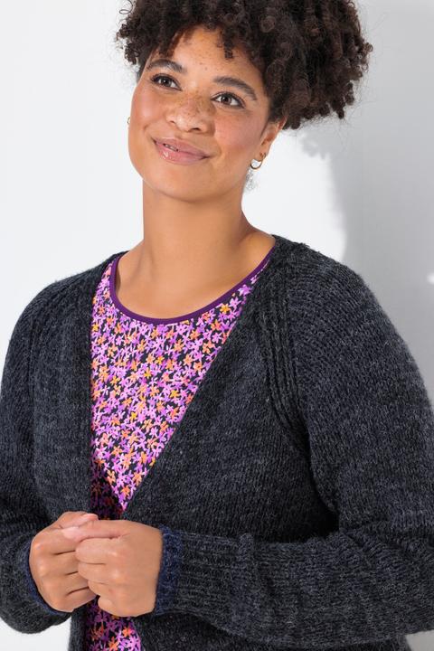 Actual product image Janet & Joyce Long-Strickjacke, offene Form, Grobstrick (46, 48)