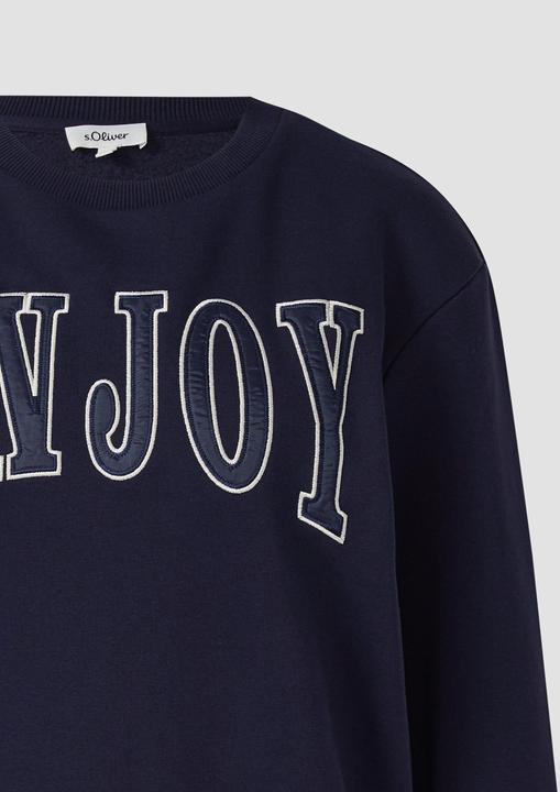 Produktbild s.Oliver Sweatshirt Angerautes Sweatshirt mit Wording (32)