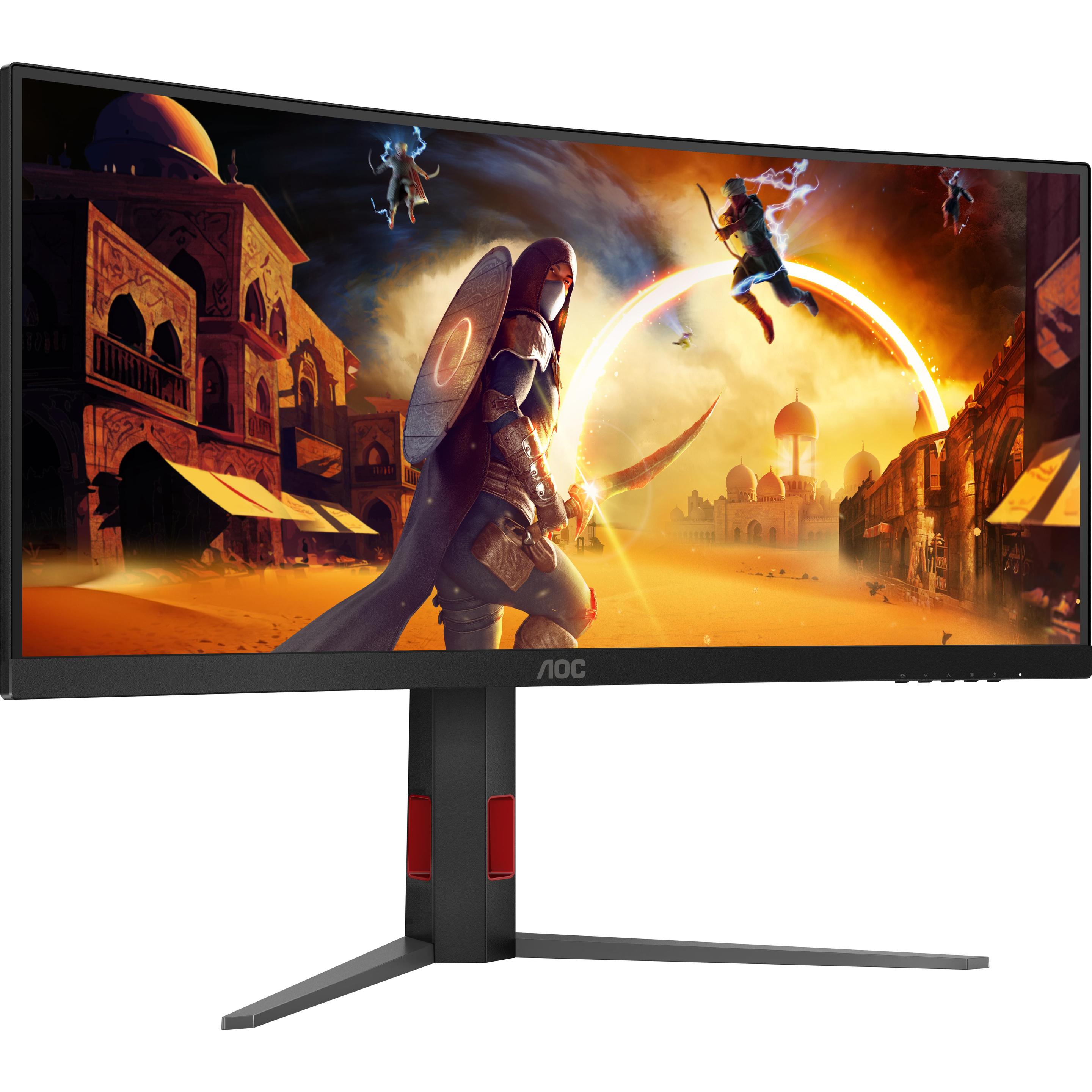 AOC CU34G4Z (3440 x 1440 Pixel, 34"), Monitor, Rot, Schwarz