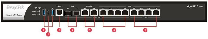 Produktbild Draytek Vigor 3912 Hochleistungs-Multi-WAN-Router 10GbE retail