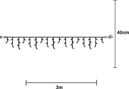Actual product image Star Trading System LED Extra, Icicle, 300x40cm (3 m)