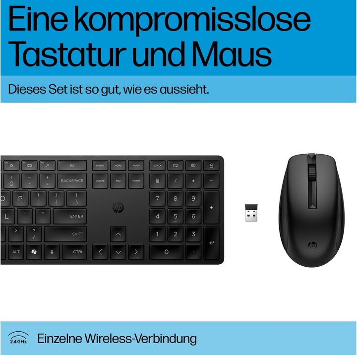 Immagine prodotto HP 655MK Wireless Keyboard and Mouse Combo (CH, Senza fili)