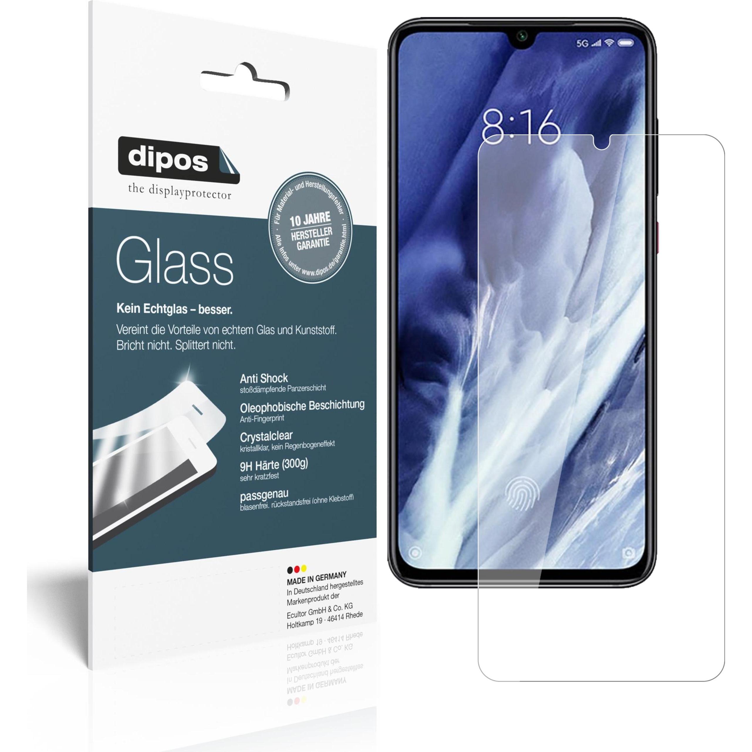 Dipos Displayschutz Anti-Shock (2 Stück, Xiaomi Mi 9 Pro), Smartphone Schutzfolie, Transparent