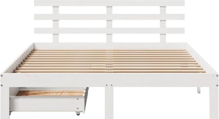 Actual product image vidaXL Bed with drawers pine (140 x 200)