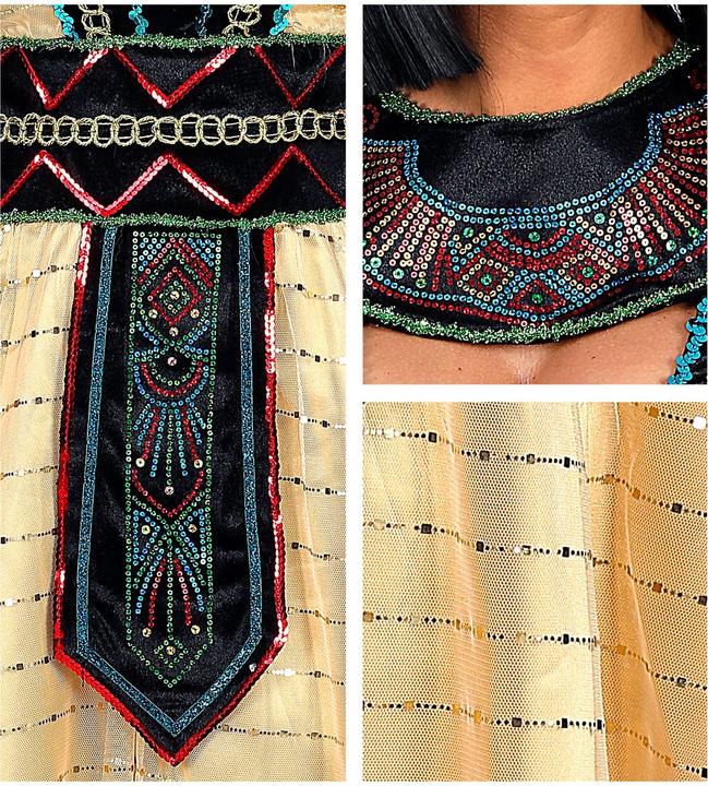 Immagine prodotto Widmann ÄGYPTISCHE HERRSCHERIN (Kleid mit Umhang, Armstulpen, Stirnband), XS (XS)