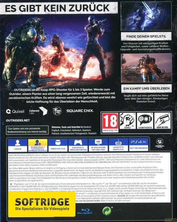 Produktbild Square Enix Outriders (PS4, DE)