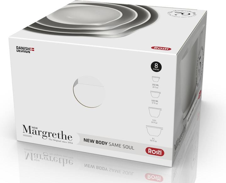 Immagine prodotto Rosti NUOVO Set Margrethe 8 pezzi 0,25 + 0,5 + 1,5 + 3 L Bianco (3 l, 8 x)