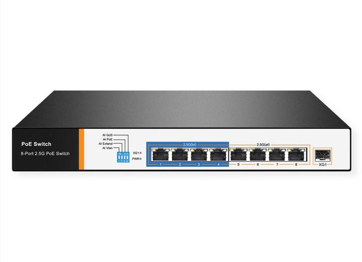 Actual product image Value PoE+ 2.5 Gigabit Ethernet switch (9 Ports)