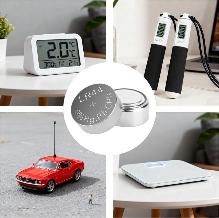 Actual product image Ideoon 20er-Spar-Set LR44 AG13 Alkaline Knopfzellen 1,5V Batterien, 145 mAh hohe Kapazität (20 pcs., LR44, 145 mAh)